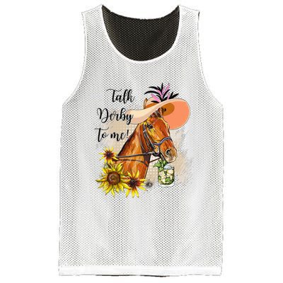 Talk Derby To Me Sunflower Horse Racing Funny Derby Day Mesh Reversible Basketball Jersey Tank