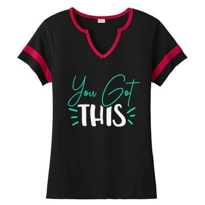 Test Day Teacher Ladies Halftime Notch Neck Tee