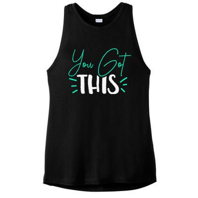 Test Day Teacher Ladies PosiCharge Tri-Blend Wicking Tank