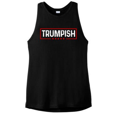 Trumpish Donald Trump 2024 Ladies PosiCharge Tri-Blend Wicking Tank