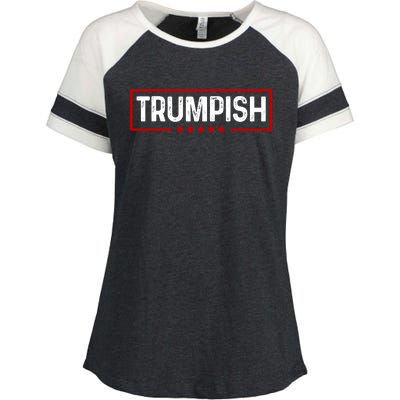 Trumpish Donald Trump 2024 Enza Ladies Jersey Colorblock Tee