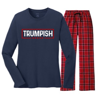 Trumpish Donald Trump 2024 Women's Long Sleeve Flannel Pajama Set 