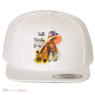 Talk Derby To Me Sunflower Horse Racing Wool Snapback Cap