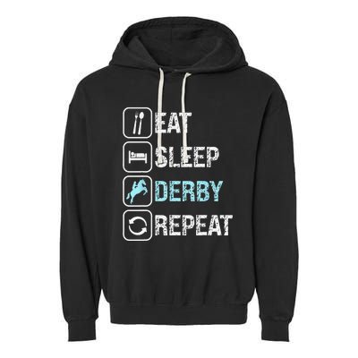 Talk Derby to me Funny for Horse Racing Lover Garment-Dyed Fleece Hoodie