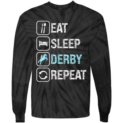 Talk Derby to me Funny for Horse Racing Lover Tie-Dye Long Sleeve Shirt