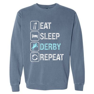 Talk Derby to me Funny for Horse Racing Lover Garment-Dyed Sweatshirt