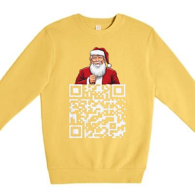 Trump Dance Troll Qr Funny President Trump Dance Code Back Premium Crewneck Sweatshirt