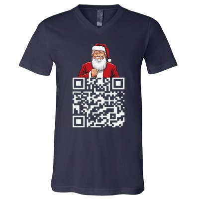 Trump Dance Troll Qr Funny President Trump Dance Code Back V-Neck T-Shirt