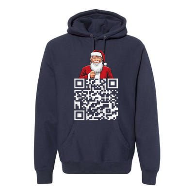 Trump Dance Troll Qr Funny President Trump Dance Code Back Premium Hoodie