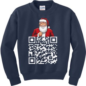 Trump Dance Troll Qr Funny President Trump Dance Code Back Kids Sweatshirt