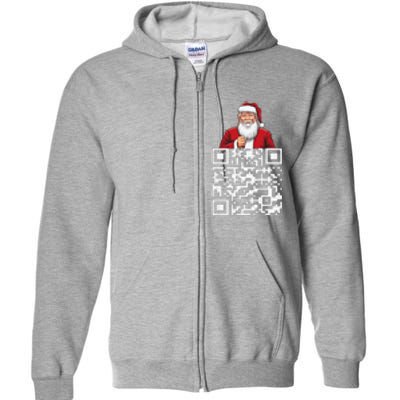 Trump Dance Troll Qr Funny President Trump Dance Code Back Full Zip Hoodie