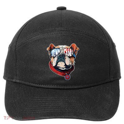 Tennessee Dog Tri Stars Flag Sports Fan 7-Panel Snapback Hat