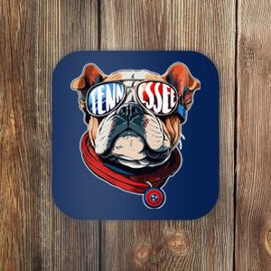 Tennessee Dog Tri Stars Flag Sports Fan Coaster