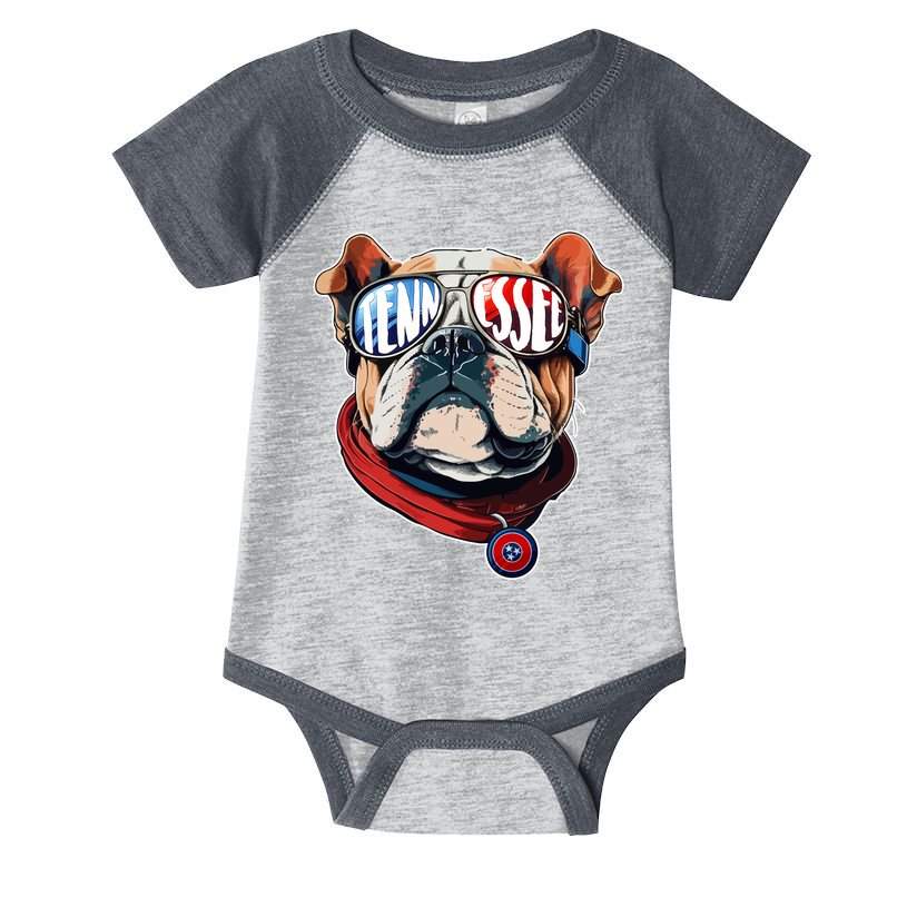Tennessee Dog Tri Stars Flag Sports Fan Infant Baby Jersey Bodysuit