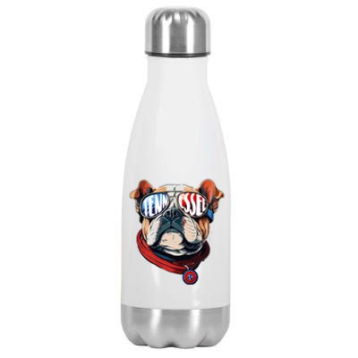 Tennessee Dog Tri Stars Flag Sports Fan Stainless Steel Insulated Water Bottle