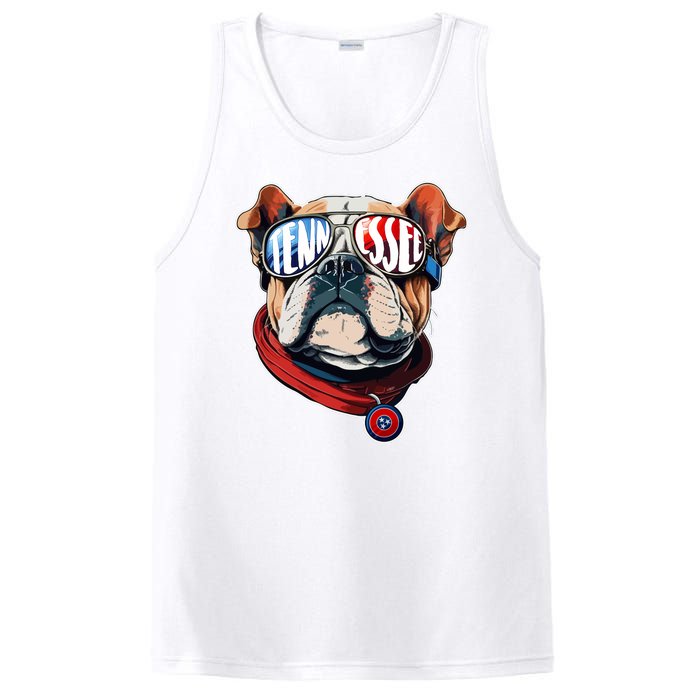 Tennessee Dog Tri Stars Flag Sports Fan PosiCharge Competitor Tank