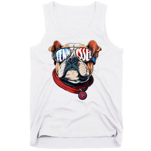 Tennessee Dog Tri Stars Flag Sports Fan Tank Top