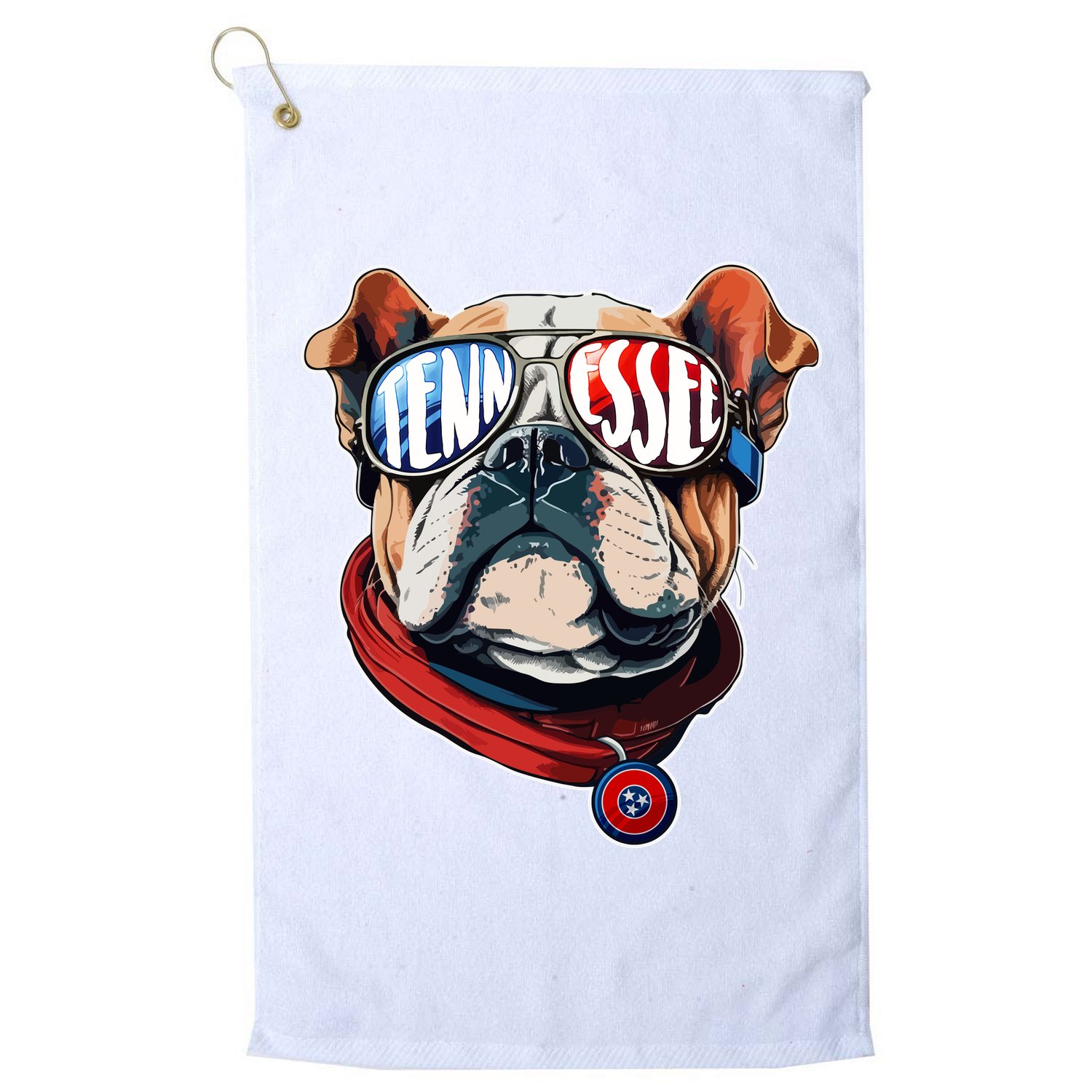 Tennessee Dog Tri Stars Flag Sports Fan Golf Towel
