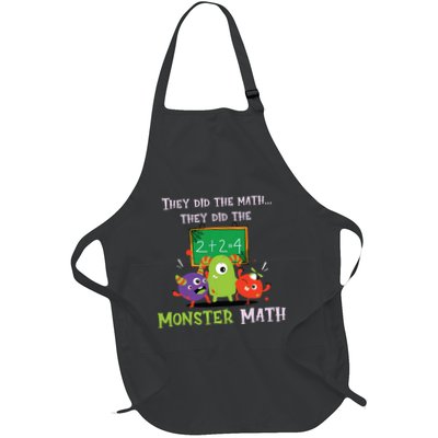 They Did The Math They Did The Monster Math Funny Full-Length Apron With Pockets