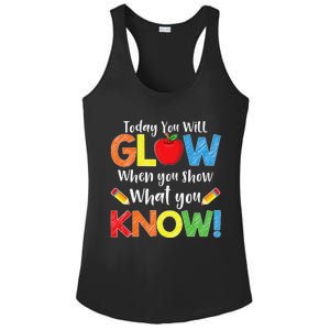 Test Day Teacher Show What You Know Funny Exam Ladies PosiCharge Competitor Racerback Tank