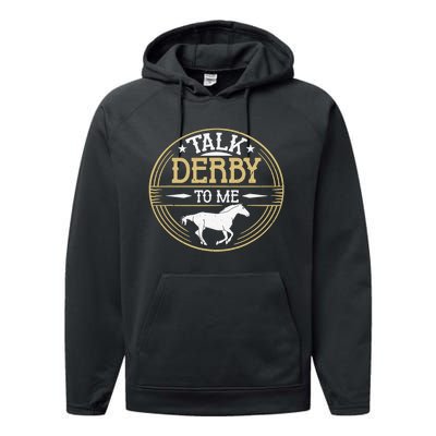 Talk Derby To Me American Quarter Horse Derby Horse Racing Performance Fleece Hoodie