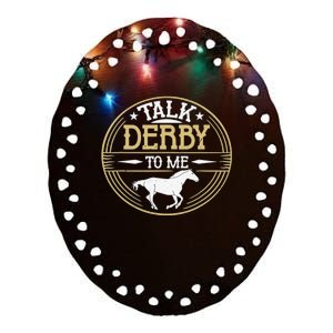 Talk Derby To Me American Quarter Horse Derby Horse Racing Ceramic Oval Ornament