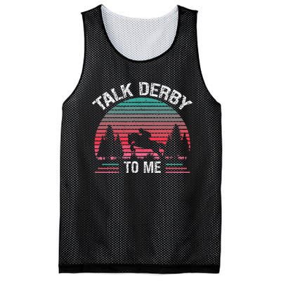 Talk Derby to me Funny for Horse Racing Lover Mesh Reversible Basketball Jersey Tank