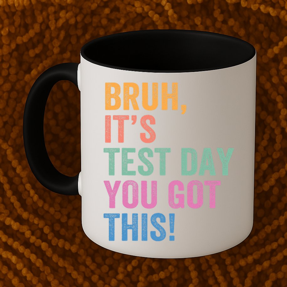 Test Day Teacher Bruh It's Test Day You Got This Funny  Mug