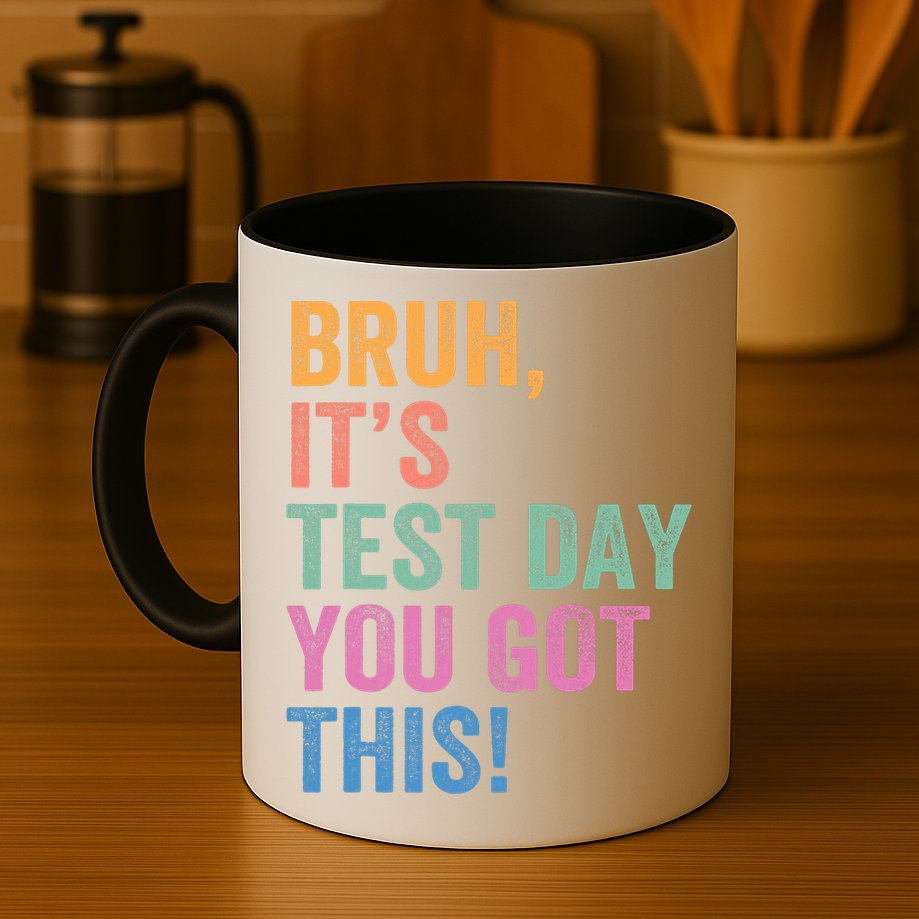 Test Day Teacher Bruh It's Test Day You Got This Funny  Mug