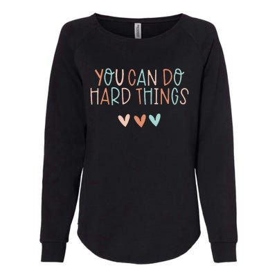 Test Day Teacher You Can Do Hard Things Womens California Wash Sweatshirt