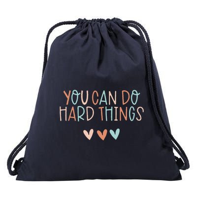 Test Day Teacher You Can Do Hard Things Drawstring Bag