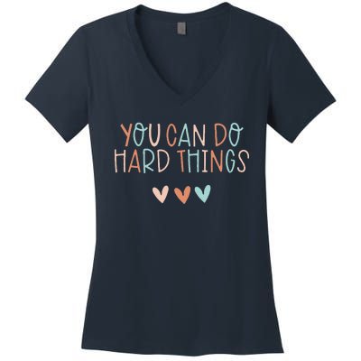 Test Day Teacher You Can Do Hard Things Women's V-Neck T-Shirt