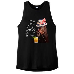 Talk Derby To Me Horse Ladies PosiCharge Tri-Blend Wicking Tank