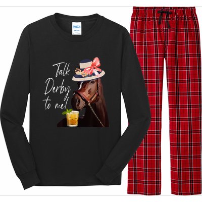 Talk Derby To Me Horse Long Sleeve Pajama Set