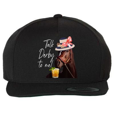 Talk Derby To Me Horse Wool Snapback Cap