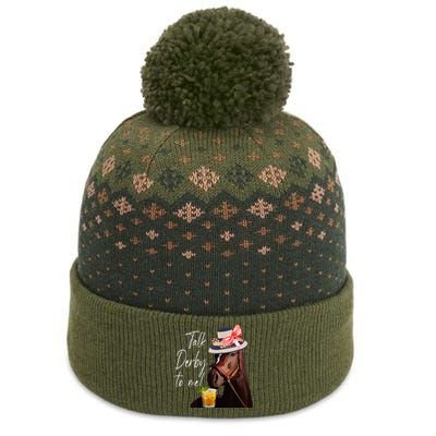 Talk Derby To Me Horse The Baniff Cuffed Pom Beanie