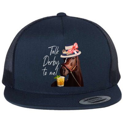 Talk Derby To Me Horse Flat Bill Trucker Hat