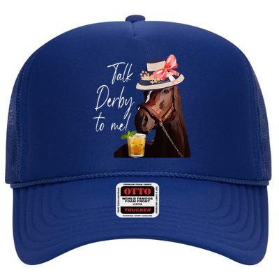 Talk Derby To Me Horse High Crown Mesh Back Trucker Hat