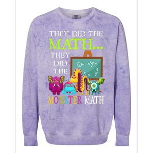 They Did The Math They Did The Monster Math Funny Halloween Colorblast Crewneck Sweatshirt