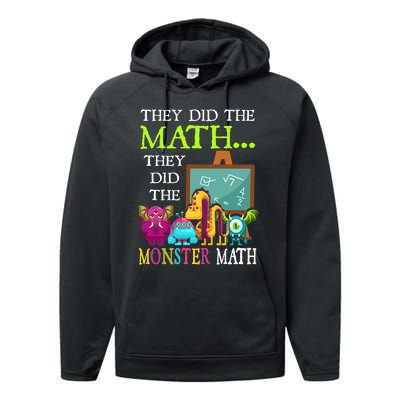 They Did The Math They Did The Monster Math Funny Halloween Performance Fleece Hoodie