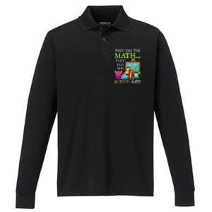 They Did The Math They Did The Monster Math Funny Halloween Performance Long Sleeve Polo