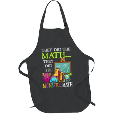 They Did The Math They Did The Monster Math Funny Halloween Full-Length Apron With Pockets