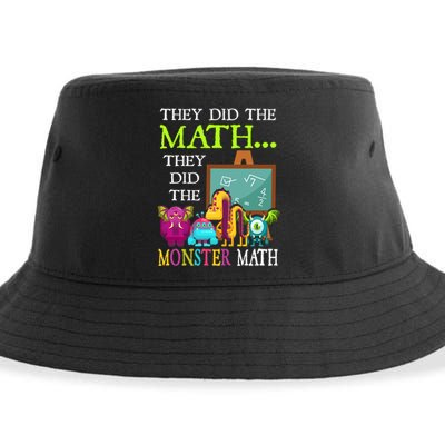 They Did The Math They Did The Monster Math Funny Halloween Sustainable Bucket Hat