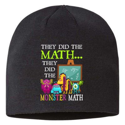 They Did The Math They Did The Monster Math Funny Halloween Sustainable Beanie