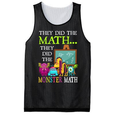 They Did The Math They Did The Monster Math Funny Halloween Mesh Reversible Basketball Jersey Tank