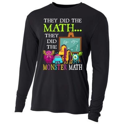 They Did The Math They Did The Monster Math Funny Halloween Cooling Performance Long Sleeve Crew