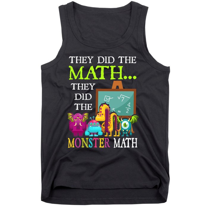 They Did The Math They Did The Monster Math Funny Halloween Tank Top