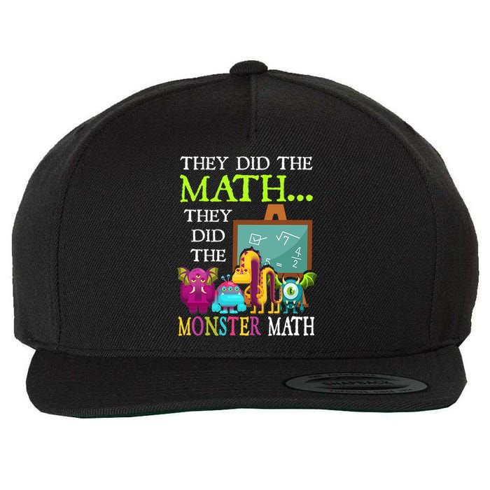 They Did The Math They Did The Monster Math Funny Halloween Wool Snapback Cap