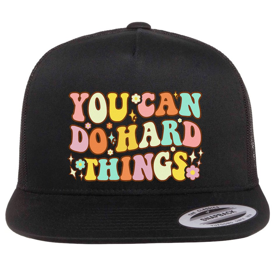 Test Day Teacher You Can Do Hard Things Flat Bill Trucker Hat