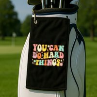 Test Day Teacher You Can Do Hard Things Golf Towel
